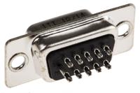 zdea-15s ITT Cannon ZD*A 15 Way Panel Mount D-sub Connector Socket, 2.29mm Pitch
