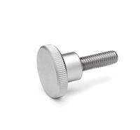 gn29768 Ganter GN.29768 Natural Stainless Steel Knurled Clamping Knob, M6, Threaded Stud