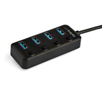 hb30c4aib StarTech.com 4 Port USB 3.0 USB A  Hub, USB Bus Powered, 85 mm x 34.9 mm x 1.9cm