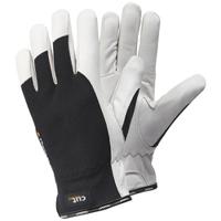 815-12 Tegera TEGERA Black, White Para Aramid Leather Work Gloves, Size 12