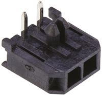 43650-0200 Molex Micro-Fit 3.0 Series Right Angle Through Hole PCB Header, 2 Contact(s), 3 mm Pitch, 1 Row, Shrouded