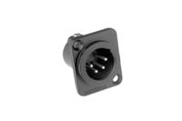 ac4mdzb Amphenol Industrial Chassis Mount XLR Connector, Male, IP40, 133 V, 4 Way, Silver Plating