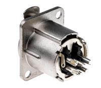 nc6fd-lx Neutrik Panel Mount XLR Connector, Female, 50 V, 6 Way, Silver over Nickel Plating