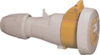 5-553-01 Legrand, P17 Tempra Pro IP66, IP67 Yellow Cable Mount 2P + E Industrial Power Socket, Rated At 16A, 110 V