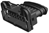 282194-1 TE Connectivity, Junior Power Timer Automotive Connector Socket Black 7 Way, Solder Termination