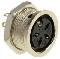 490-848 RS PRO 4 Pole Din Socket, 4A, 100 V ac, Female, Panel Mount