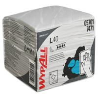 7471 WYPALL WypAll® L40  White Paper Towel for Industrial Cleaning, Dry Use, Box of 56, 304 x 317mm, Single Use