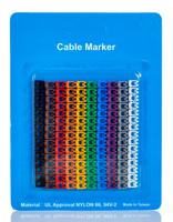 243-6409 RS PRO Clip On Cable Markers, Black, Brown, Green, Grey, Orange, Red, Violet, White, Yellow, Pre-printed "0, 1, 2, 3,