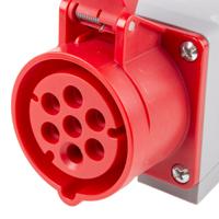 5121657-7 Scame, Optima IP44 Red Wall Mount 6P + E Right Angle Industrial Power Socket, Rated At 16A, 415 V