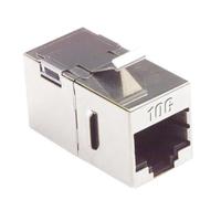 tdg1026ks-c6a L-Com TDG Series Single-Port RJ45 Ethernet Coupler, Cat6a, Nickel Plated Brass