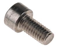 281-108 RS PRO Plain Stainless Steel Hex Socket Cap Screw, DIN 912, M6 x 12mm