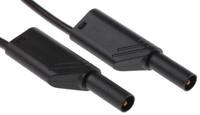 934087100 Hirschmann Test & Measurement Test lead, 32A, 1000V ac/dc, Black, 500mm Lead Length