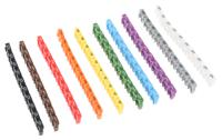 561-03100-wic3-0-9-pa66-special HellermannTyton WIC3 Snap On Cable Markers, assorted colours, Pre-printed "0 → 9", 4.3 → 5.3 Cable,