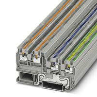 3244449 Phoenix Contact  PTIO 1.5/S/3-PE Series Grey, 1.5mm², Triple-Level, Push In Termination