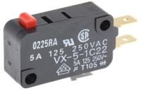vx-5-1c22 Omron Pin Plunger Micro Switch, Tab Terminal, 5 A @ 250 V ac, SPDT, IP40