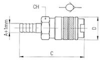 187-8790 RS PRO Brass Male Quick Air Coupling, 8mm Hose Barb