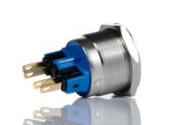 811-8480 RS PRO Push Button Switch, Momentary, Panel Mount, 22mm Cutout, SPDT, 250V ac, IP65, IP67