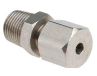 158-610 RS PRO 1/8 BSPT Compression Fitting for Use with Thermocouple or PRT Probe, 3mm Probe, RoHS Compliant Standard