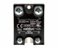 sc869110 Celduc SC8 Series Solid State Relay, 125 A Load, Panel Mount, 400 V rms Load, 30 V dc Control
