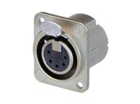 rsnc5fd-lx-m3 Neutrik Chassis Mount XLR Connector, Female, <50 V, 5 Way, Silver over Nickel Plating