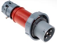 3841 MENNEKES, PowerTOP IP67 Red Cable Mount 4P Industrial Power Plug, Rated At 32A, 400 V