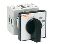 gx1666u Lovato 7 Position Voltmeter Cam Switch, 16A, Short Black Handle Actuator