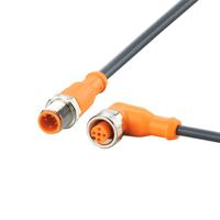 evc110 ifm electronic Male 1 way M12 to Female 1 way M12 Actuator/Sensor Cable, 1.5 m