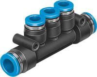 qst3-10-8 Festo QS 4 Outlet Manifold Push In 10 mm Push In 8 mm