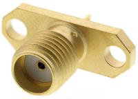 r125454000 Radiall Straight 50Ω Panel Mount SMA Connector, Solder Termination