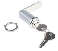 b448032 Euro-Locks a Lowe & Fletcher group Company Camlock, 37.7mm Panel-to-Tongue, 20.1 x 17.6mm Cutout, Key Unlock
