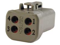 dtp06-4s-e003 Deutsch, DTP Automotive Connector Plug Grey 4 Way DTP06-4S-E003