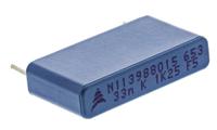 b32653a7333k000 EPCOS B32652 Polypropylene Film Capacitor, 1.25 kV dc, 500 V ac, ±10%, 33nF, Through Hole