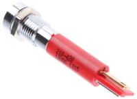 210-428 RS PRO Red Flashing LED Panel Mount Indicator, 12V dc, 8mm Mounting Hole Size, Solder Tab Termination
