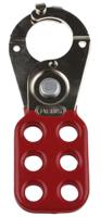 805-5506 RS PRO Red 6-Lock Steel Hasp Lockout, 25mm Shackle, 25mm Attachment