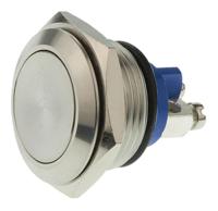 13019560 Schurter MCS ES 18 Series Push Button Switch, Momentary, Panel Mount, 18mm Cutout, SPST, 24V dc