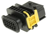 1-1564414-1 TE Connectivity, HDSCS Automotive Connector Plug Black Cable Mount 12 Way