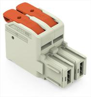 832-1102 Wago 10.16mm Pitch 2 Way Pluggable Terminal Block, Plug
