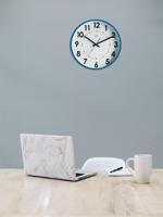 11246 Orium Blue Analog Wall Clock, 30cm Diameter