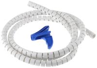 161-64205-hwpp16l2-pp-gy HellermannTyton Spiral Wrap, I.D 16mm, 16mm Polypropylene Helawrap Series