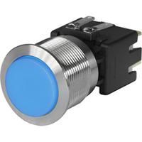 3-101-010 Schurter Illuminated Push Button Switch, Latching, Panel Mount, 19.1mm Cutout, DPDT, Blue LED, 30 V dc, 250V ac, IP40,