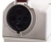 5616386 Scame Switchable IP67 Industrial Interlock Socket 3P+E, Earthing Position 6h, 63A, 415 V