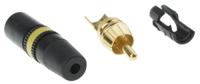 nys373-4 REAN Products Black, Yellow RCA Plug, Gold, 1A