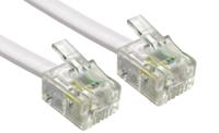 266-2440 RS PRO Male RJ11 to Male RJ11 Telephone Cable, White Sheath, 3m