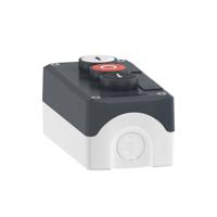 xald324 Schneider Electric Spring Return Enclosed Push Button - SPST, Polycarbonate, 3 Cutouts, Black, Red, White, Yes, IP66,