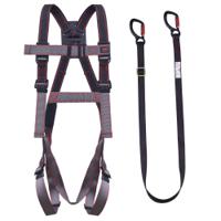 far1103 JSP 2m Restraint Work Positioning Lanyard Screw Locking Carabiner Single