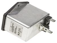fn284b-2-06 Schaffner 2A, 250 V ac Male Panel Mount IEC Inlet Filter FN284B-2-06, Faston 2 Fuse