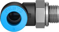 qsl-g18-8 Festo QS Series Elbow Threaded Adaptor, G 1/8 Male to Push In 8 mm, Threaded-to-Tube Connection Style, 186119