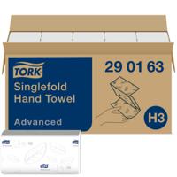 290163 Tork Easy Handling™ Folded, Interleaved White Paper Towel, 115 x 248mm, 2-Ply, 250 Sheets