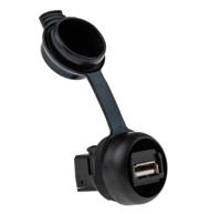 1018840000 Weidmuller Straight, Panel Mount, Socket- Single Port Type A 2.0 IP65 USB Connector