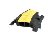 252-2823 RS PRO 250mm Black/Yellow Cable Cover in Rubber, 38 x 35mm Inside dia.